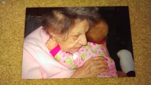 'My Mom, Agnes Johann, holding her great granddaughter, Nadia Jane Krenn" Photo taken by Jane H. Johann c.2009