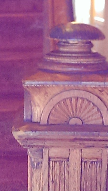 Copyright ©Jane H. Johann, 2016 "Corner Post"--- on a railing in my daughter's apartment building"..love the artistry!